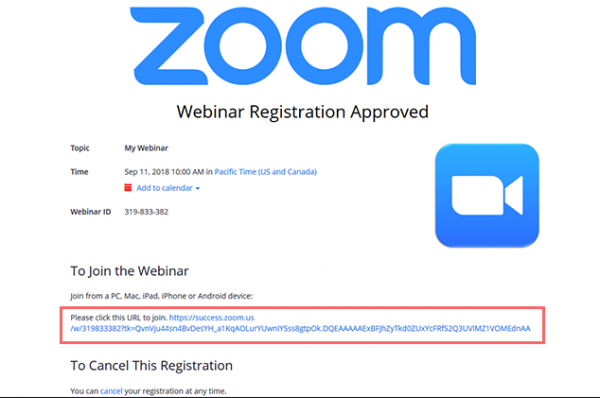 zoom webinar return to practice session